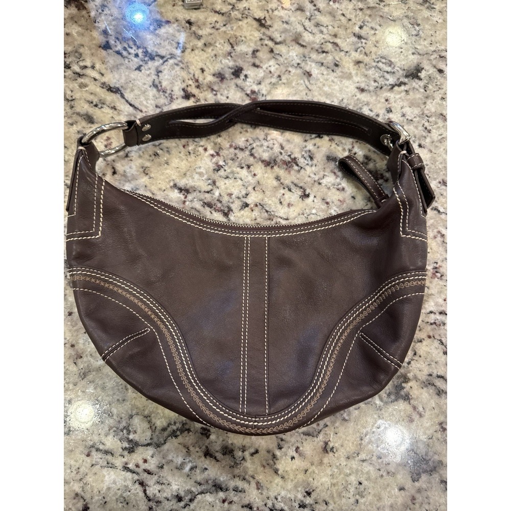 Coach Soho Y2K Leather Hobo Shoulder Bag Style 10574 Dark Brown Rare Find